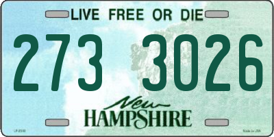 NH license plate 2733026