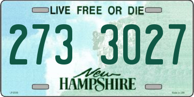 NH license plate 2733027