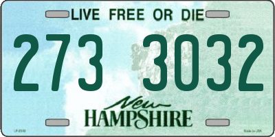 NH license plate 2733032