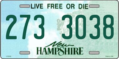 NH license plate 2733038