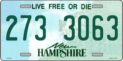 NH license plate 2733063
