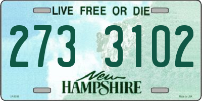 NH license plate 2733102