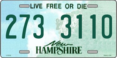 NH license plate 2733110