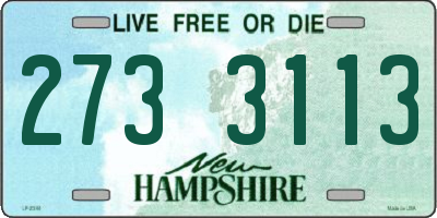NH license plate 2733113