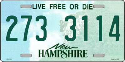 NH license plate 2733114