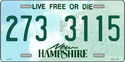 NH license plate 2733115