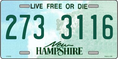 NH license plate 2733116