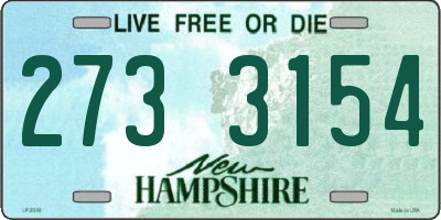 NH license plate 2733154