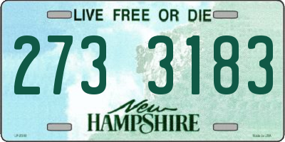 NH license plate 2733183