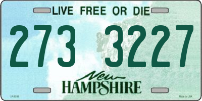 NH license plate 2733227