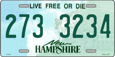 NH license plate 2733234