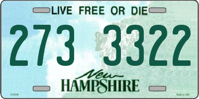 NH license plate 2733322