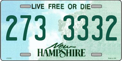 NH license plate 2733332