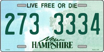 NH license plate 2733334