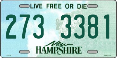 NH license plate 2733381