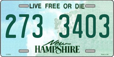 NH license plate 2733403