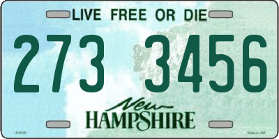 NH license plate 2733456