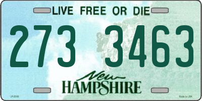 NH license plate 2733463