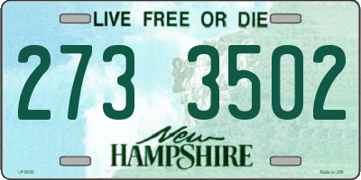 NH license plate 2733502