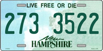 NH license plate 2733522