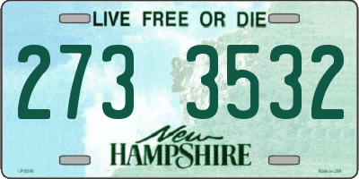 NH license plate 2733532