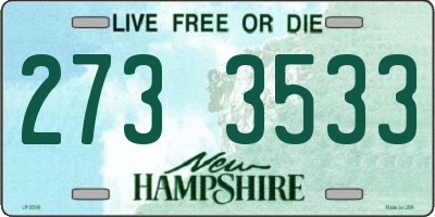 NH license plate 2733533