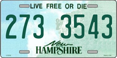 NH license plate 2733543