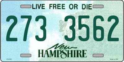 NH license plate 2733562