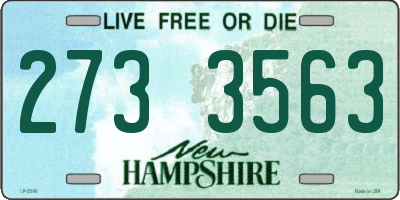 NH license plate 2733563