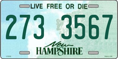 NH license plate 2733567