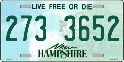 NH license plate 2733652