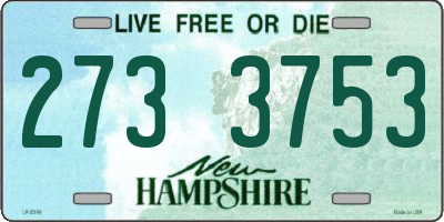 NH license plate 2733753