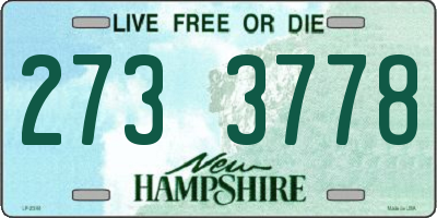 NH license plate 2733778