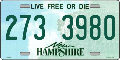 NH license plate 2733980