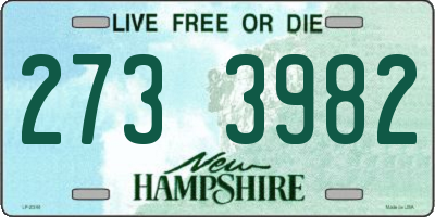 NH license plate 2733982