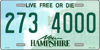 NH license plate 2734000