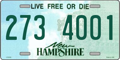 NH license plate 2734001