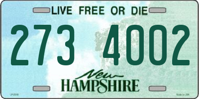 NH license plate 2734002