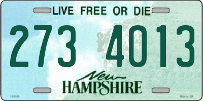 NH license plate 2734013