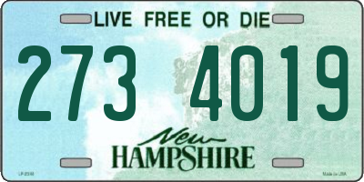 NH license plate 2734019