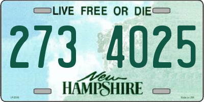 NH license plate 2734025