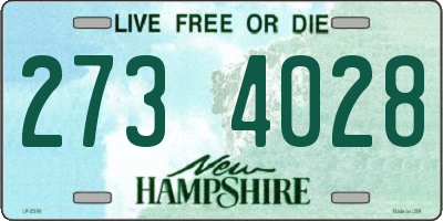 NH license plate 2734028