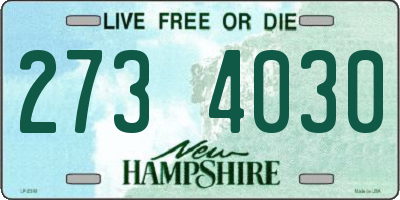 NH license plate 2734030