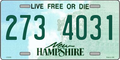 NH license plate 2734031