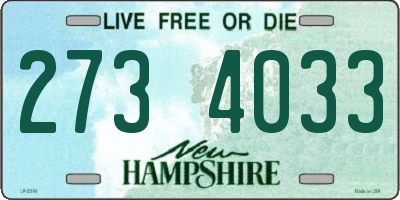 NH license plate 2734033