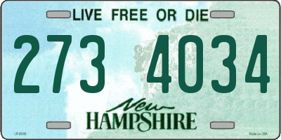 NH license plate 2734034
