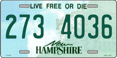 NH license plate 2734036