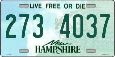 NH license plate 2734037