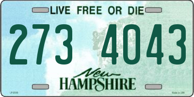 NH license plate 2734043