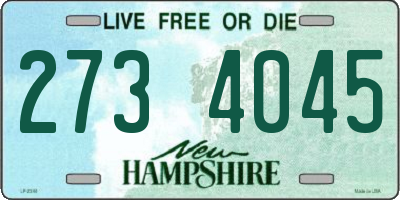 NH license plate 2734045